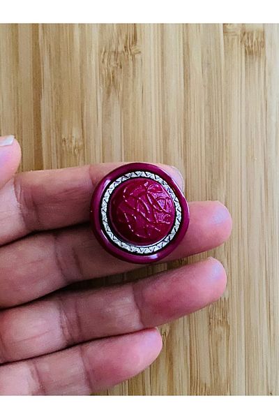 Öztürk Cardigan, Vest, Entari, Ferace and Trousers Italian Model Button. 30mm. 5 Pkt. Color: Light Burgundy.