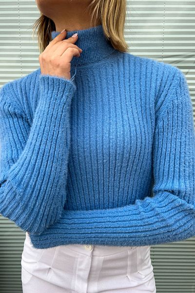 ModaPlaza Pulover Crop Fisherman pentru femei 6627