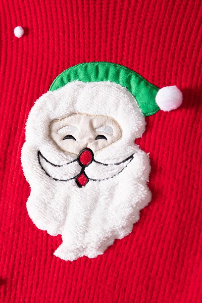 Cansın Mini Red Santa Claus Embroidered Kids Knitwear Sweater 19834