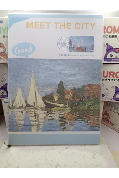 Meyra Accessories Caiet cu tematică de oraș și peisaj, cu husă mată transpare...