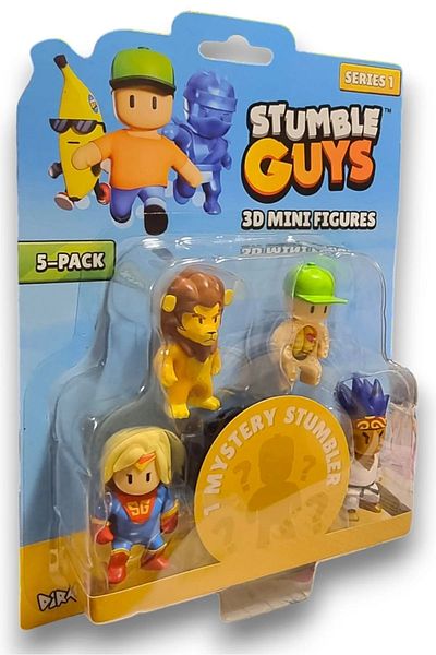Giochi سلسلة Stumble Guys 1 - مجموعة من 5 مجسمات صغيرة ثلاثية الأبعاد - Super Gal Leonidas