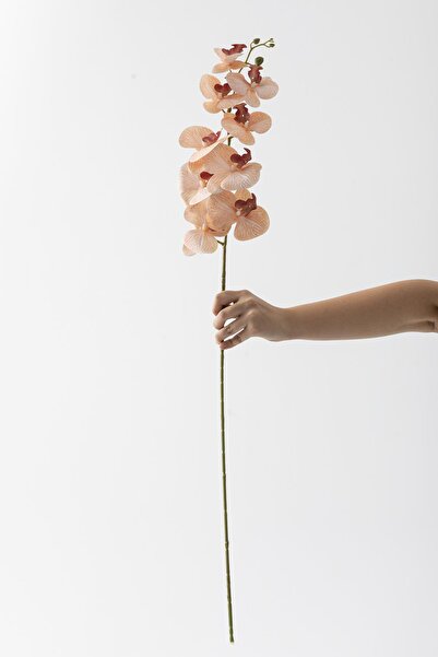 Güleç Yapay Çiçek Yapay Islak Orkide Çiçeği Turuncu Tek Dal