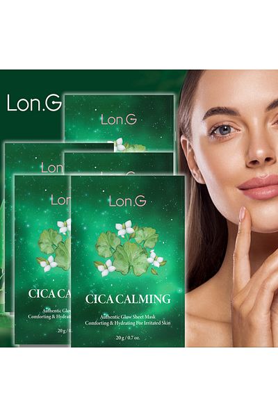 Long Lon.G K-Beauty 5 Pieces Cica Extract Skin Soothing Authentic Real Glow Face Mask