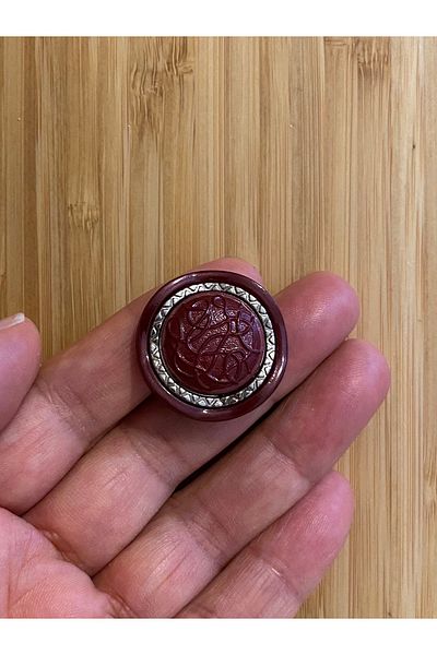 Öztürk Cardigan, Vest, Entari, Ferace and Trousers Italian Model Button. 30mm. 5 Pkt. Color: Dark Burgundy.