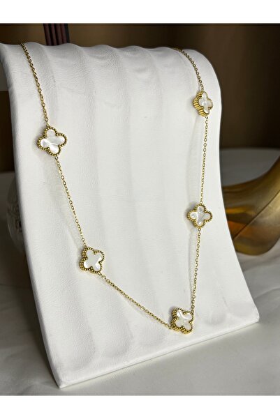 shop قلادة من الذهب الأبيض من ماركة ستيل