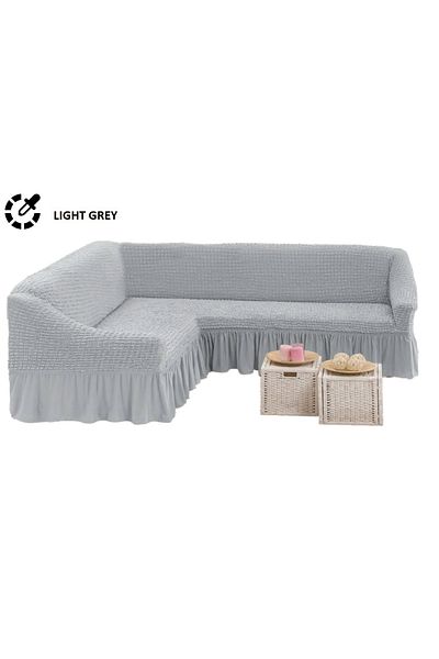 Evory Home Sofa Cover L  Shape Super Stretchable Anti Wrinkle Slip Flexible Resistant 5.5 Meter