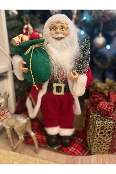Ayd Home Santa Claus with Green Sack 45 cm Christmas New Year Newyear Christmas with Pine Agate