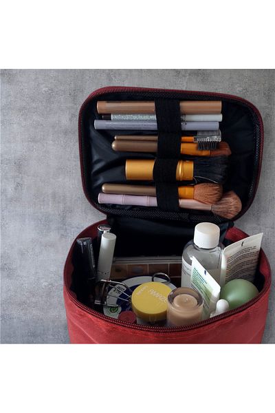 J.PARS Organizator de machiaj de călătorie Geantă de machiaj Geantă cosmetică multifuncțională 20x15x13