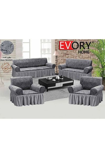 Evory Home Sofa Cover Waterproof 4 Pieces Set of 7 Seater (3+2+1+1) Water Resistant Furniture Protector