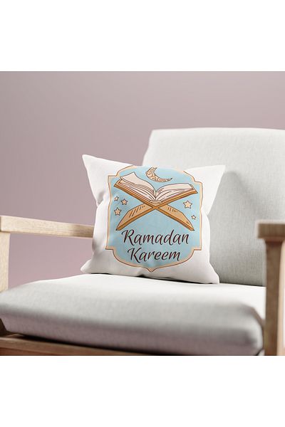 Filamente Ramadan Patterned Double Sided Digital Printed Throw Pillow Cover - Ramadan