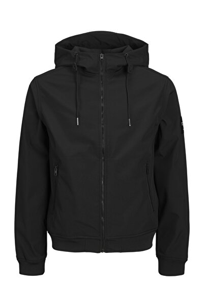 Jack & Jones Men's Jjebasıc Water Resistant Softshell Jacket 12236300 Black