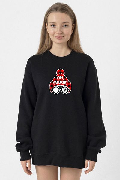 Tshirthane Oh Fudge Christmas Black Women's 2Ip Sweatshirt