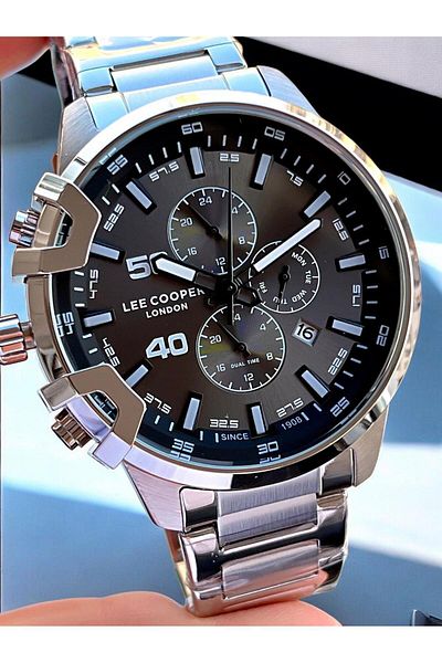 Lee Cooper 5 Atm Water Resistant Men's Wristwatch - Steel Band with Internal Functions Active Vs.Blkt.0028