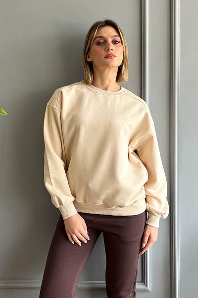 ModaPlaza Decolteu pentru femei, cu potrivire confortabilă, 3 fire Sweat 21616