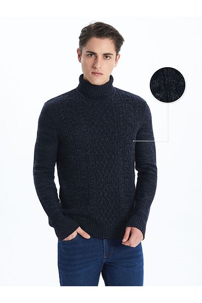 LC Waikiki Turtleneck Long Sleeve Men's Knitwear Sweater