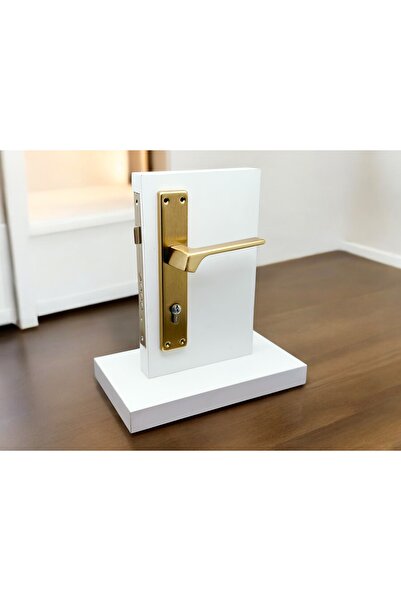 KOLDOOR Zey Özel Tasarım AL55 Mat Skoç Titanyum Kare Aynalı Yale Çelik Kapı Kolu 1 Takım