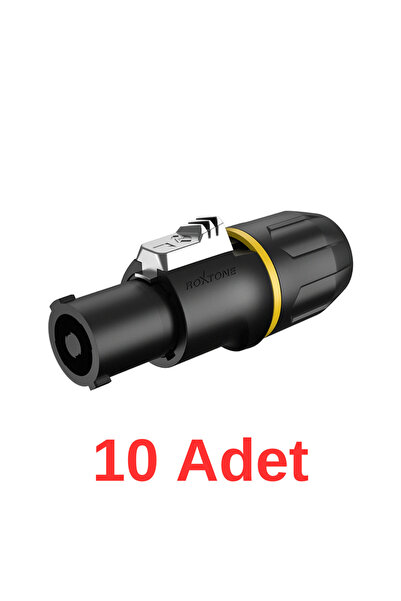 Roxtone 4 Pin Metal Spekon Jak Siyah 10'lu Paket Rx-j610