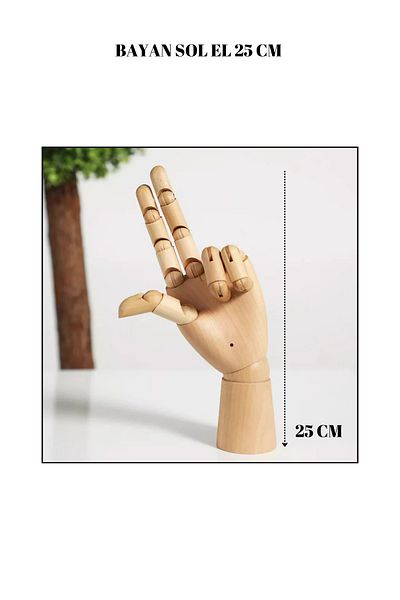 Manken İstanbul Artists' Indispensable-Lady Left Wooden Model Mannequin 25 cm