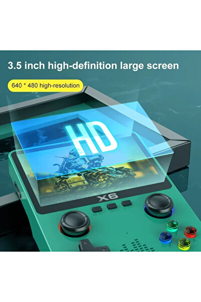 ATARI X6 Sub 3,5 İnç HD Retro Mini Taşınabilir El Atari  Klasik 10000 Oyun Konsolu Televizyon Atarisi