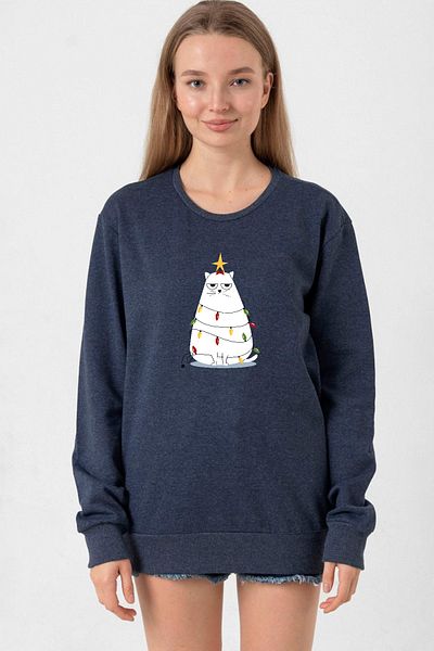 Tshirthane Grumpy Christmas Indigo Women's 2Ip Sweatshirt