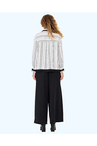 SEÇİL ÇİZGİLİ DÜĞMELİ GÖMLEK