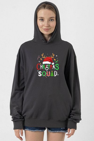 Tshirthane Christmas Squad Smoked Women's 2Ip Hoodie