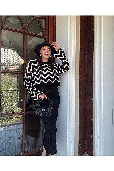 GÖKÇEGYM Knitting Dress and Sweater - Double Set