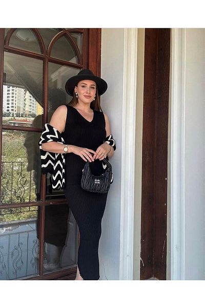 GÖKÇEGYM Knitting Dress and Sweater - Double Set
