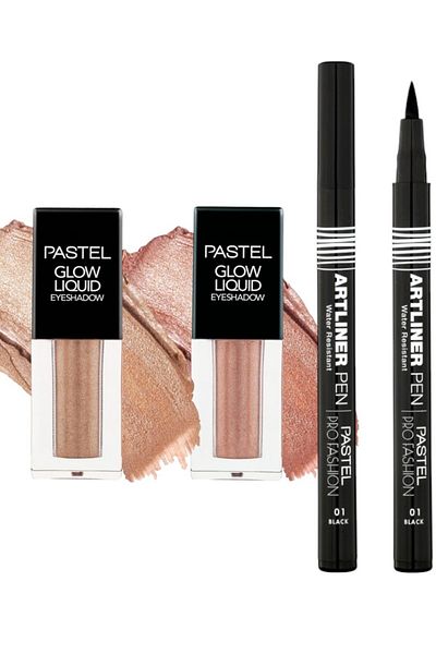 Pastel Liquid Headlight 222 Golden Cage - Liquid Headlight 221 Dreamland - Artliner Pen 01 Black