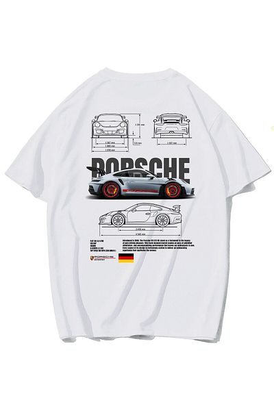 New Shine Μπλουζάκι Unisex Oversize Porsche 911 GT3 Rs