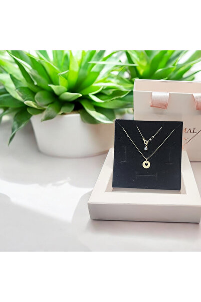 MİNİMAL Minimal Kolye Kalp Plaka Kolye "Sweety"