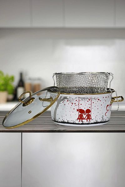 PR HOME Love Enamel - 22 cm Frying Pot