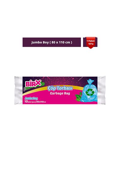 BIRX Garbage Bag Jumbo Size 1 Pack 80 X 110 cm Garbage Bag (10 Pieces)