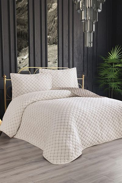 Göksal Suvari My Bed Home Jacquard Quilted Series Double Person 3 Piece Picket Set