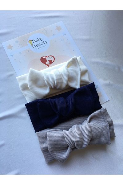 Baby Tweety 3-Piece Handmade Ribbed Baby Girl Bandana