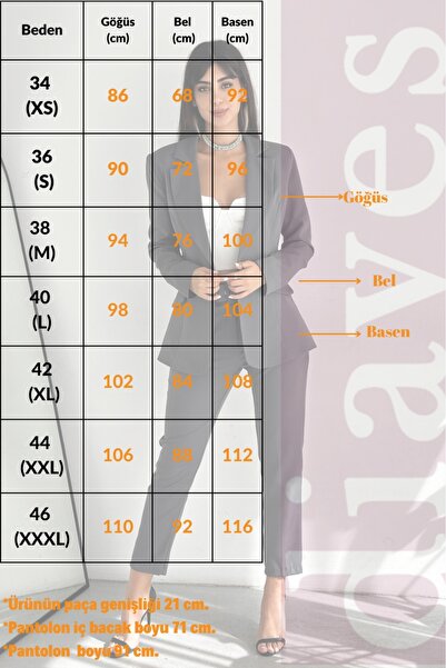 diaves B.Beyaz Kruvaze Blazer Ceket Havuç Pantolon Takım Elbise