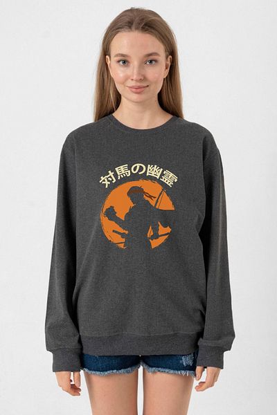 Tshirthane Ghost of Tsushima - Smoked Japanese Women's Sweatshirt 2Ip
