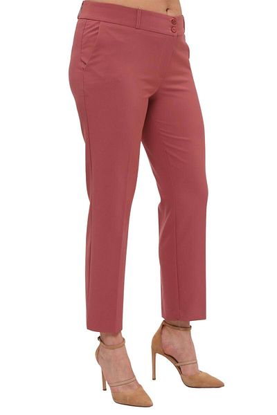 Hanezza Pantaloni Lycra Dusty Rose cu talie înaltă de mărime mare - Lungime la gleznă 42-56