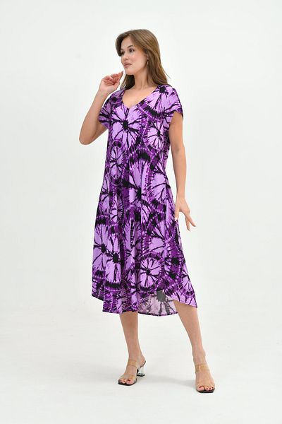 Butik Rochie Picasso din viscoză de vară multicoloră pentru femei – ușoară, confortabilă, ocazională șic
