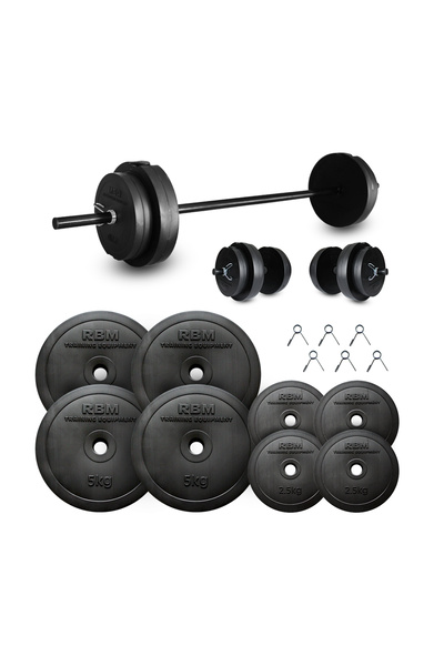 rbmsport 35 Kg 150 Cm Uzun Bar Dambıl Seti, Halter Seti Ve Fitness Ağırlık Seti