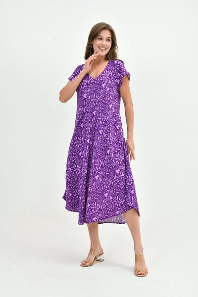 Butik Rochie Picasso din viscoză de vară multicoloră pentru femei – ușoară, confortabilă, ocazională șic