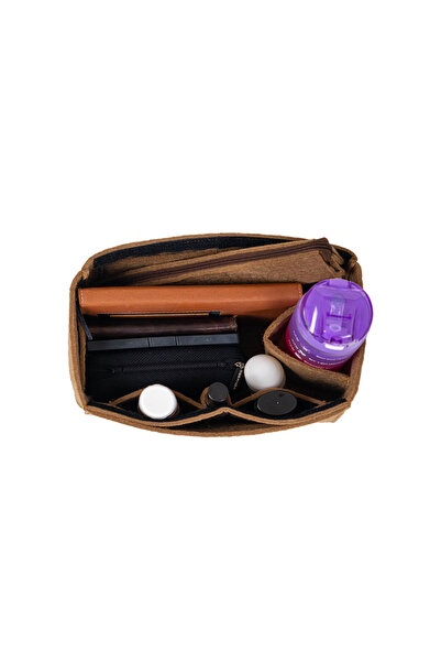 MARJİNAL W CLUB Коричнева сумка з блискавкою для внутрішніх речей