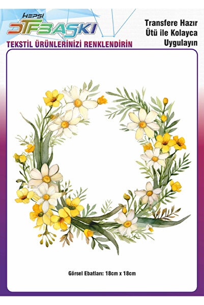 F17 Ajans Ütü ile Yapışan Supla Tekstil Transfer Dtf Baskı