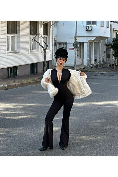 Bak'ap Premium Lycra Diving Fabric Spanish Leg Black Jumpsuit