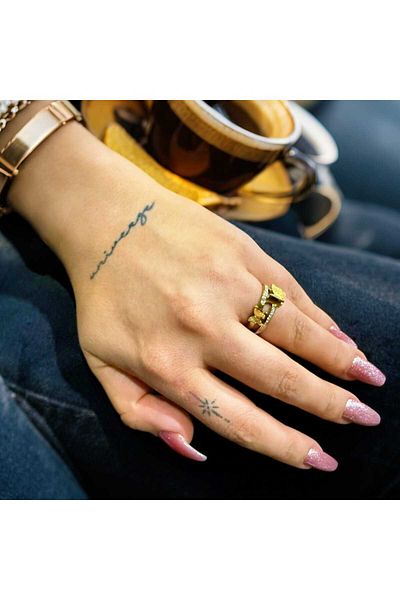 MR Zircon Stone Steel Ring with Butterfly Figure