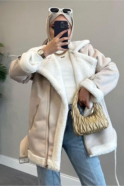 ALFUDO Moda Collection Beige Nubuck Jacket - Belted