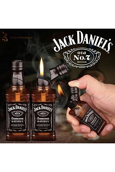 Jack Daniels Şişesi Şeklinde Bütan Gazlı Alevli Çakmak Hediyelik Fantezi Cakmak 1 Boy