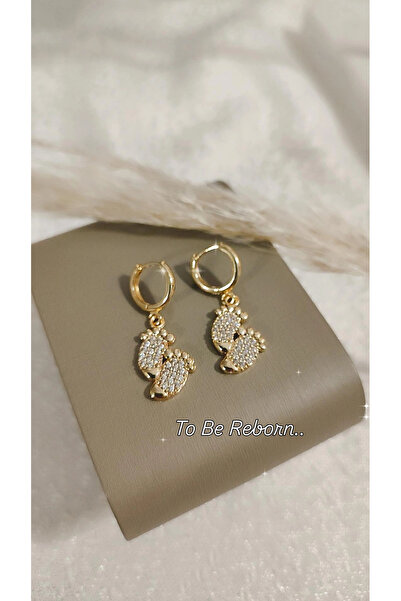 To Be Reborn Çelik Kız Çocuk/bebek Küpesi Zirkon Taşlı Özel Yılbaşı Hediyesi