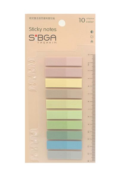 sibga tasarım Transparent Colored Postit Post-it Post ItBookmark Bookmark Postit Sticker Note Paper 200 Sheets