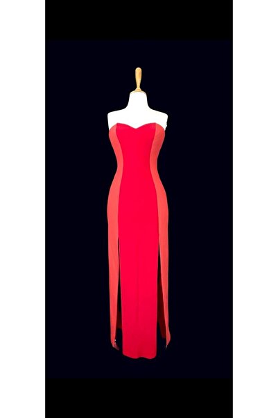 Butik Haute Cotoure, Kadın Kırmızı Tasarım Elbise